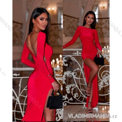 Šaty dlhý rukáv dámske (S/M ONE SIZE) TALIANSKA MÓDA IMPGM2311311
