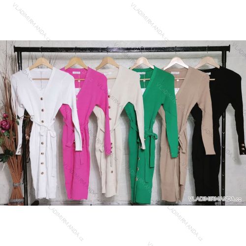 Šaty dlhý rukáv dámske (S/M ONE SIZE) TALIANSKA MÓDA IMPGM237189