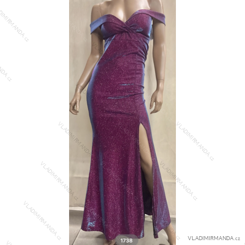 Šaty dlhé elegantný carmen dámske (S/M ONE SIZE) TALIANSKA MÓDA FMPRP231738