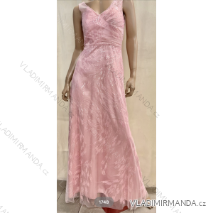 Šaty dlhé elegantné na ramienka dámske (S/M ONE SIZE) TALIANSKA MÓDA FMPRP231748