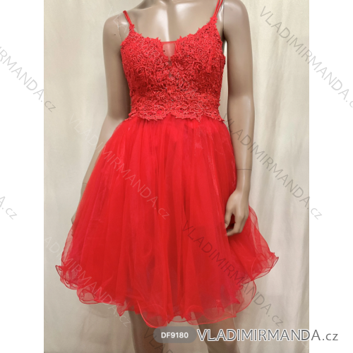 Šaty elegantné spoločenské na ramienka dámske (S/M ONE SIZE) TALIANSKA MÓDA FMPRP23DF9180