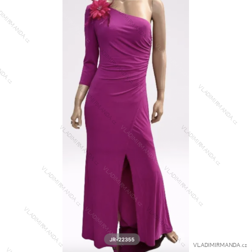 Šaty dlhé elegantný dlhý rukáv dámske (S/M ONE SIZE) TALIANSKA MÓDA FMPRP23JR-22355