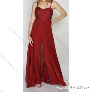 Šaty dlhé elegantné spoločenské na ramienka dámske (S/M ONE SIZE) TALIANSKA MÓDA FMPRP23DF8959