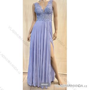 Šaty dlhé elegantné spoločenské na ramienka dámske (S/M ONE SIZE) TALIANSKA MÓDA FMPRP23DF6001