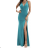 Šaty dlhé elegantné spoločenské na ramienka dámske (S/M ONE SIZE) TALIANSKA MÓDA FMPRP23JR2208