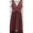 Šaty dlhé elegantné skladané na ramienka dámske (S/M ONE SIZE) TALIANSKA MÓDA FMPRP232311