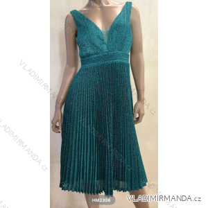 Šaty elegantné skladané na ramienka dámske (S/M ONE SIZE) TALIANSKA MÓDA FMPRP23HM2306