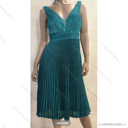 Šaty elegantné skladané na ramienka dámske (S/M ONE SIZE) TALIANSKA MÓDA FMPRP23HM2306