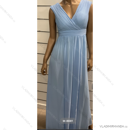 Šaty dlhé elegantné bez rukávov dámske (S/M ONE SIZE) TALIANSKA MÓDA FMPRP23M-8881