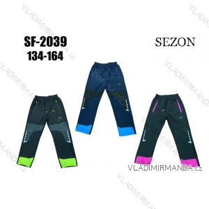 Nohavice softshell jarné detské dievčenské a chlapčenské (134-164) SEZON SEZ23SF-2039