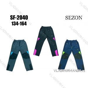 Nohavice softshell jarné detské dievčenské a chlapčenské (134-164) SEZON SEZ23SF-2040