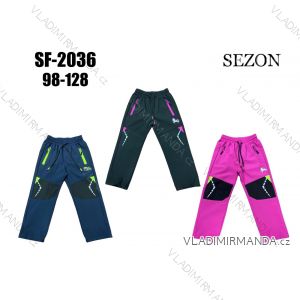 Nohavice softshellové jarné detské dievčenské a chlapčenské (98-128) SEZON SEZ23SF-2036