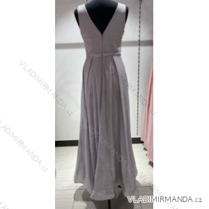 Šaty dlhé elegantné spoločenské na ramienka dámske (S/M ONE SIZE) TALIANSKA MÓDA FMPRP239286