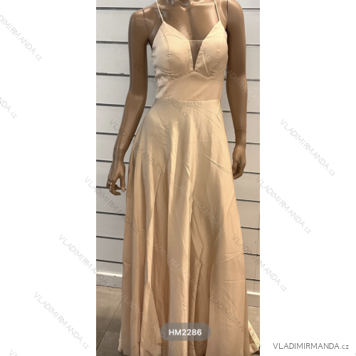 Šaty dlhé elegantné na ramienka dámske (S/M ONE SIZE) TALIANSKA MÓDA FMPRP23HM2286