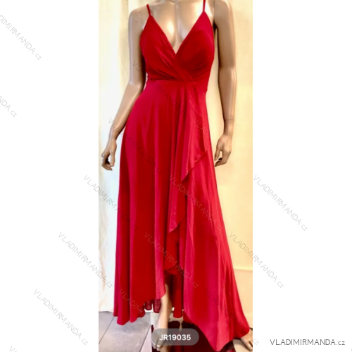 Šaty dlhé elegantné na ramienka dámske (S/M ONE SIZE) TALIANSKA MÓDA FMPRP23JR19035