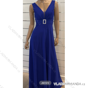 Šaty dlhé elegantné spoločenské na ramienka dámske (S/M ONE SIZE) TALIANSKA MÓDA FMPRP23JRE1372