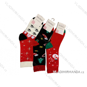 Ponožky slabé klasik vianočné veselé dámske pánske 3ks v balení (39-43) EMI ROSS ROS20CHRIS2