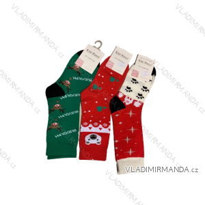 Ponožky slabé klasik vianočné veselé dámske pánske 3ks v balení (39-43) EMI ROSS ROS20CHRIS2