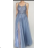 Šaty dlhé elegantné spoločenské na ramienka dámske (S/M ONE SIZE) TALIANSKA MÓDA FMPRP23DF8976