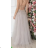 Šaty dlhé elegantné spoločenské na ramienka dámske (S/M ONE SIZE) TALIANSKA MÓDA FMPRP23DF8976
