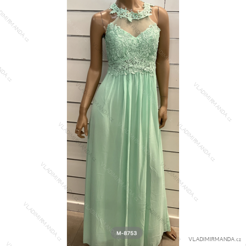 Šaty dlhé elegantné spoločenské bez rukávov dámske (S/M ONE SIZE) TALIANSKA MÓDA FMPRP23M-8753