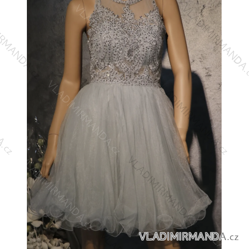 Šaty elegantné spoločenské bez rukávu dámske (S/M ONE SIZE) TALIANSKA MÓDA FMPRP23DF8816