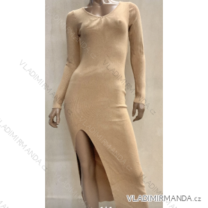 Šaty dlhé dlhý rukáv dámske (S/M ONE SIZE) TALIANSKA MÓDA FMPRP236275