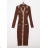 Šaty elegantný dlhý rukáv dámske (S/M ONE SIZE) TALIANSKA MÓDA FMPRP23DPU419