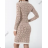 Šaty elegantný dlhý rukáv dámske (S/M ONE SIZE) TALIANSKA MÓDA FMPRP23MC1236