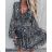 Šaty elegantný dlhý rukáv dámske (S/M ONE SIZE) TALIANSKA MÓDA IMPOC236354