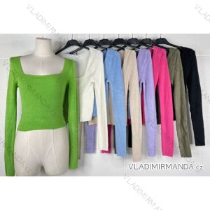 Sveter dlhý rukáv dámsky (S/M ONE SIZE) TALIANSKA MÓDA IMPBB23Z58232
