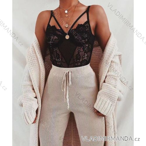Body krajkové na ramienka dámske (S/M ONE SIZE) TALIANSKA MÓDA IMPGM239013