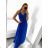 Šaty společenské dlouhé elegatní dámské (S/M ONE SIZE) ITALSKÁ MÓDA IM923SILVIA/DU S/M čierna