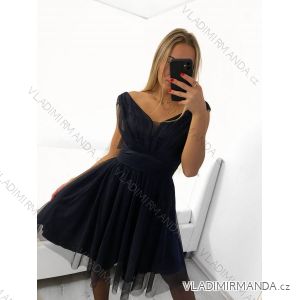 Šaty spoločenské elegantné dámske (S/M ONE SIZE) TALIANSKA MODA IMS23RIMINNI/DU