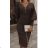 Šaty elegantný dlhý rukáv dámske (S/M ONE SIZE) TALIANSKA MÓDA IMWB22358
