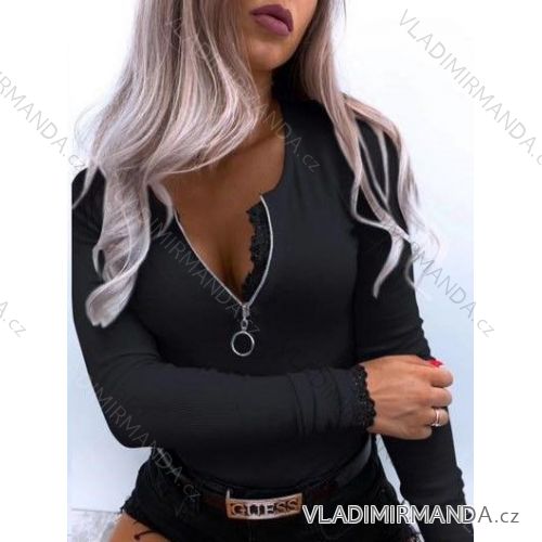 Tričko dlhý rukáv dámske (S/M ONE SIZE) TALIANSKA MÓDA IMWY23003