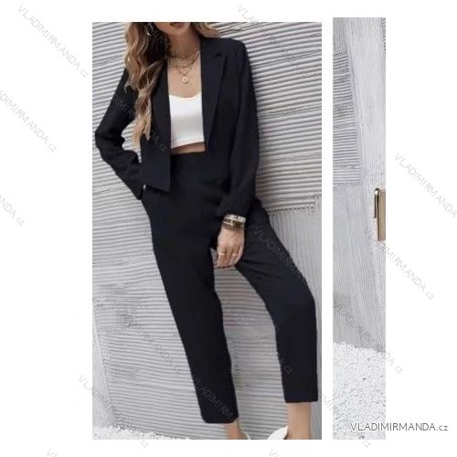 Súprava elegantné sako a nohavice dámska (S/M ONE SIZE) TALIANSKA MÓDA IMWB23018