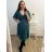 Šaty spoločenské elegantné šifónové krátky rukáv dámske nadrozmer (XL/2XL ONE SIZE) TALIANSKA MÓDA IMM23ALESA/DU XL/2XL fialová