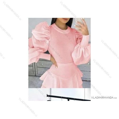 Tričko elegantný dlhý rukáv dámske (S/M ONE SIZE) TALIANSKA MóDA IMM23FS33019