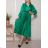 Šaty elegantné s opaskom dlhý rukáv dámske (S/M ONE SIZE) TALIANSKA MÓDA IMM23UN6139