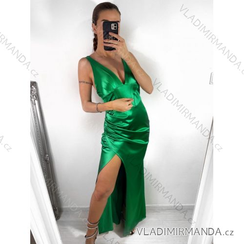 Šaty dlhé elegantné na ramienka dámske (S/M ONE SIZE) TALIANSKA MÓDA IMPBB23A10953