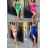 Šaty dlhé elegantný carmen dámske (S/M ONE SIZE) TALIANSKA MÓDA IMPBB23A3826/DU S/M kráľovská modrá