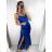 Šaty dlhé elegantné na ramienka dámske (S/M ONE SIZE) TALIANSKA MÓDA IMPBB23A10562/DU S/M staroružová