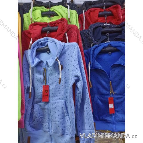 Mikina na zips s kapucňou dlhý rukáv dámska (M-2XL) DT FASHION DTF23DT-3011