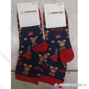 Ponožky veselé slabé valentínske dámske (35-37, 38-40) POLSKÁ MÓDA DPP23004