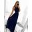 Šaty elegantné spoločenské na ramienka dámske (S/M ONE SIZE) TALIANSKA MÓDA IMPSH2480668 červená S / M