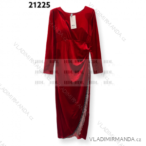 Šaty spoločenské dlhý rukáv dámske (S/M ONE SIZE) TALIANSKA MÓDA IMPHD2321225