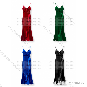 Šaty dlhé spoločenské na ramienka dámske (S/M ONE SIZE) TALIANSKA MÓDA IMPHD2321265-1
