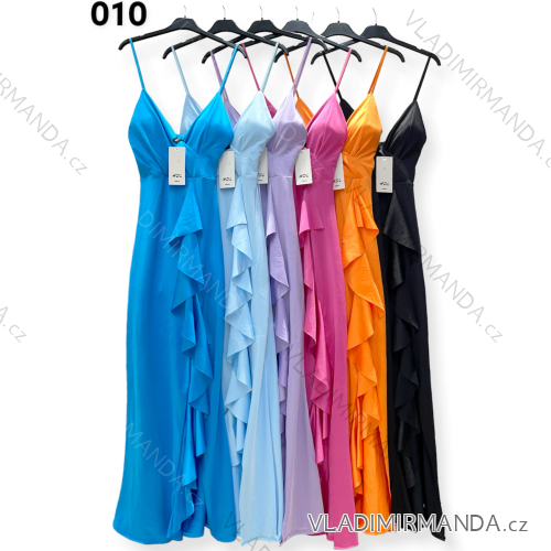 Šaty dlhé spoločenské na ramienka dámske (S/M ONE SIZE) TALIANSKA MÓDA IMPHD23010