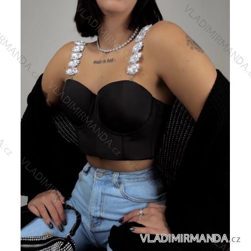 Crop top na ramienka dámsky (S/M ONE SIZE) TALIANSKA MÓDA IMPGM231126